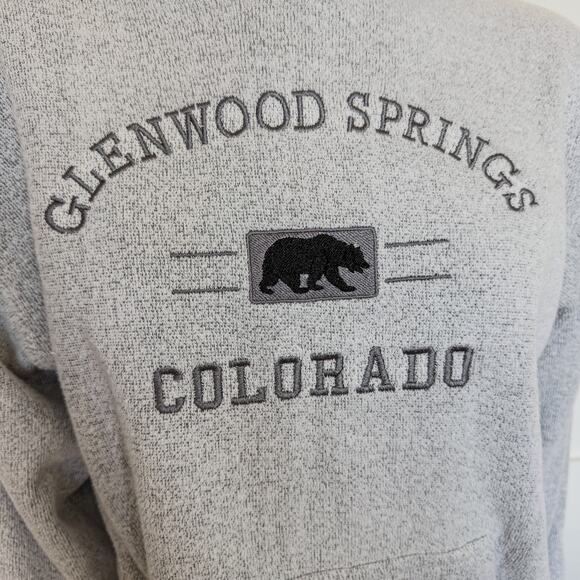 Glenwood Springs, Colorado-Embroidered Heather Grey Hoodie Women’s Size Small - Picture 3 of 9